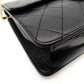 CHANEL Matelassé Chain Shoulder Bag Single Black Lambskin Black Leather Vintage Gold Hardware 7-7-486