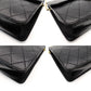 CHANEL Matelassé Chain Shoulder Bag Single Black Lambskin Black Leather Vintage Gold Hardware 7-7-486