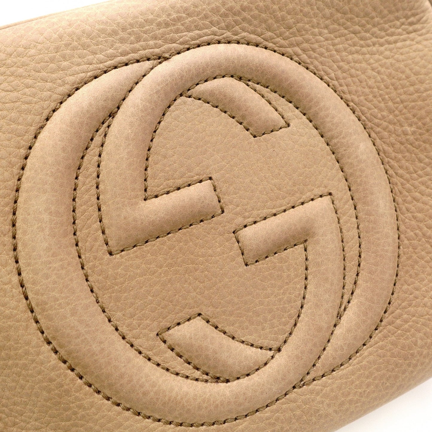GUCCI Soho Disco Shoulder Bag, Leather, Brown, Crossbody, Tassel