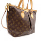 LOUIS VUITTON Palermo PM Monogram Canvas Handbag with PVC Leather Accents, Brown, 2-Way