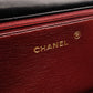 CHANEL Matelassé Chain Shoulder Bag Single Black Lambskin Black Leather Vintage Gold Hardware 7-7-486