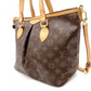 LOUIS VUITTON Palermo PM Monogram Canvas Handbag with PVC Leather Accents, Brown, 2-Way