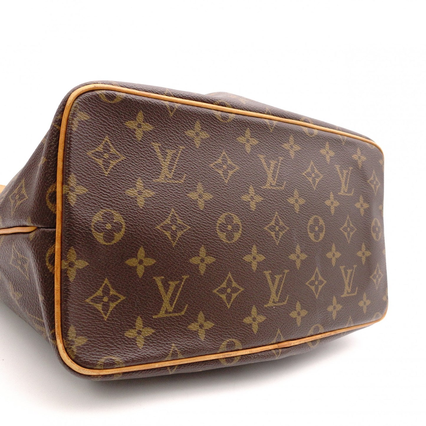 LOUIS VUITTON Palermo PM Monogram Canvas Handbag with PVC Leather Accents, Brown, 2-Way