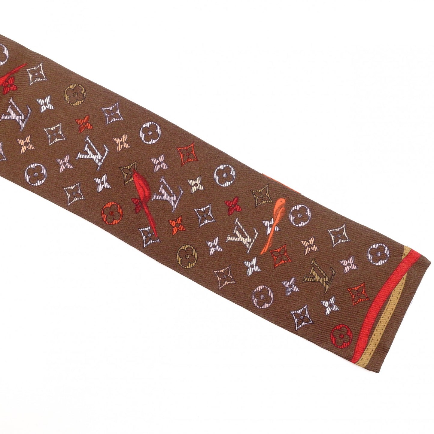 LOUIS VUITTON Twilly Scarf, Silk, Multicolor, Hot Air Balloon Design