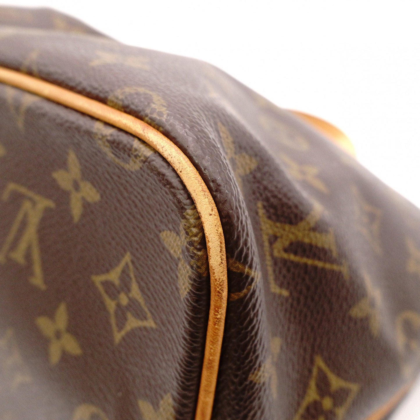 LOUIS VUITTON Palermo PM Monogram Canvas Handbag with PVC Leather Accents, Brown, 2-Way