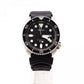SEIKO Quartz Diver's Watch, Stainless Steel/Rubber, Black