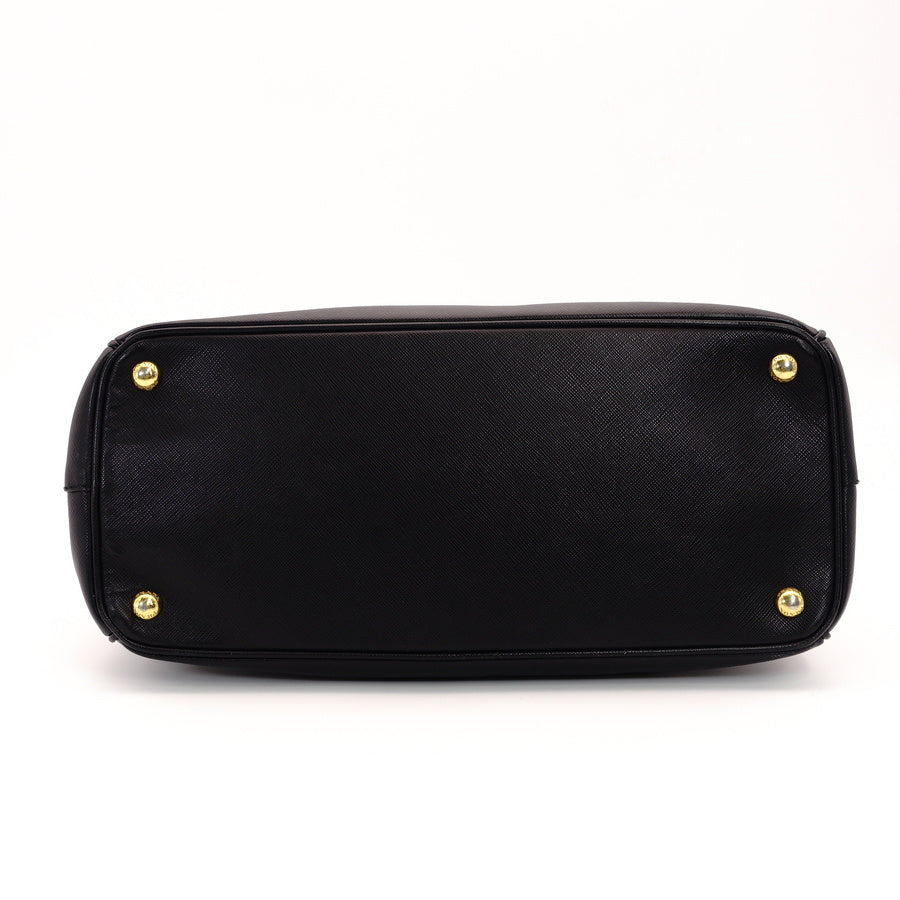 PRADA Galleria Handbag Black 2-way Shoulder Bag