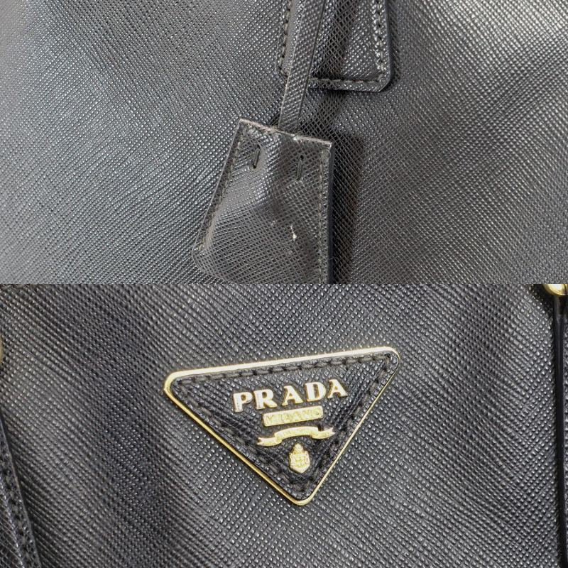 PRADA Galleria Handbag Black 2-way Shoulder Bag