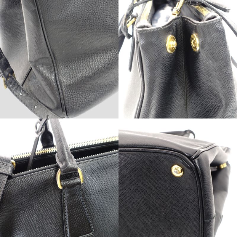 PRADA Galleria Handbag Black 2-way Shoulder Bag