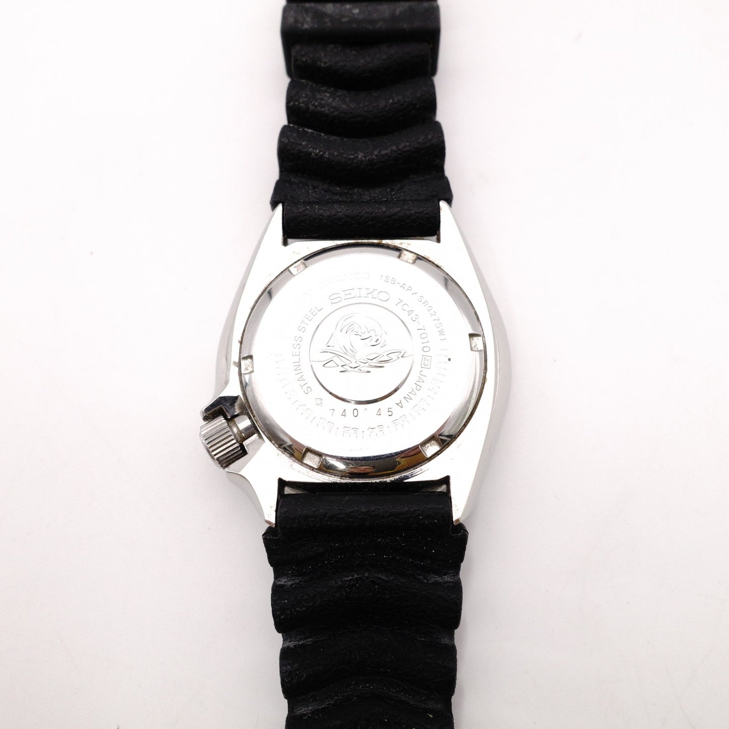 SEIKO Quartz Diver's Watch, Stainless Steel/Rubber, Black