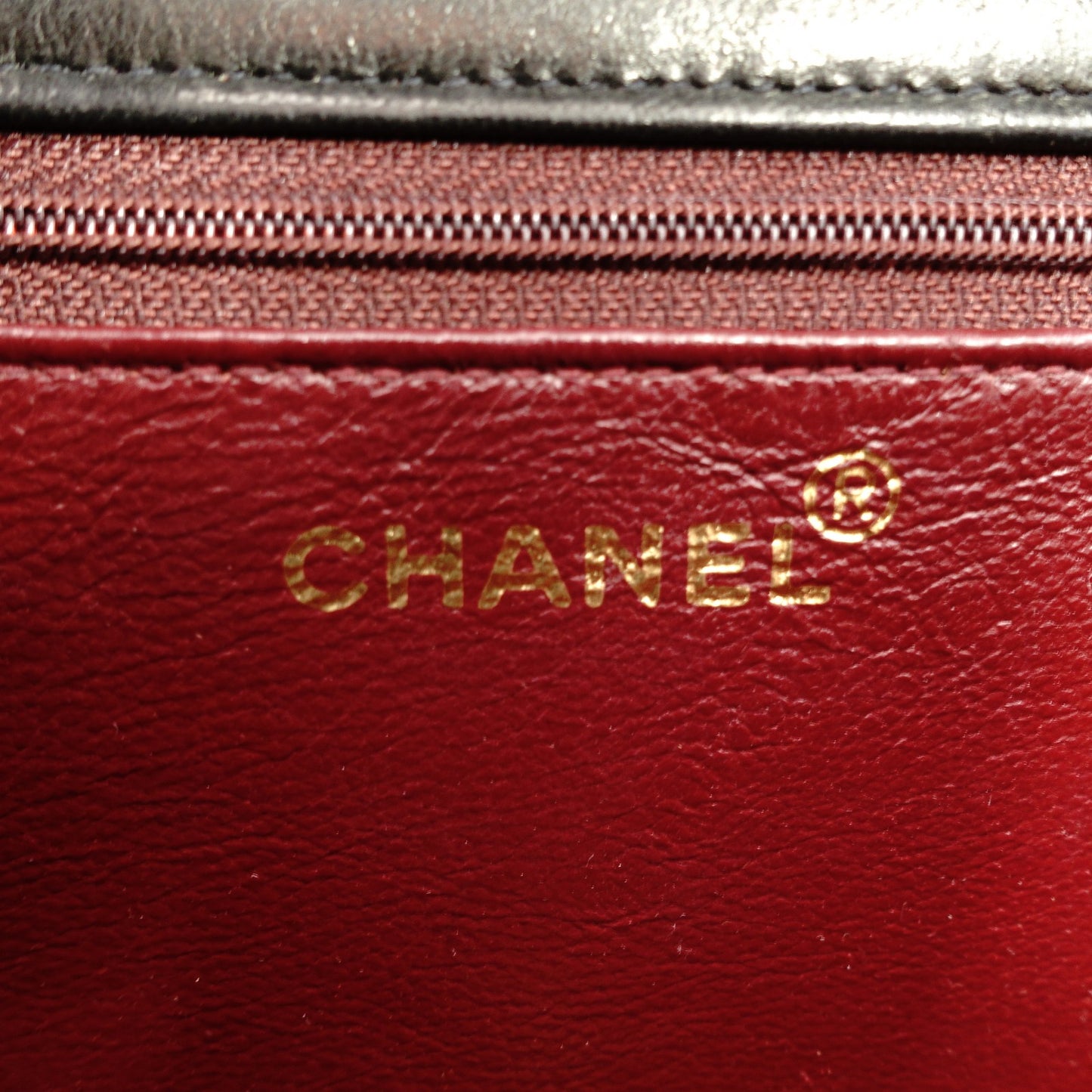 CHANEL Matelassé Chain Shoulder Bag Single Black Lambskin Black Leather Vintage Gold Hardware 7-12-077