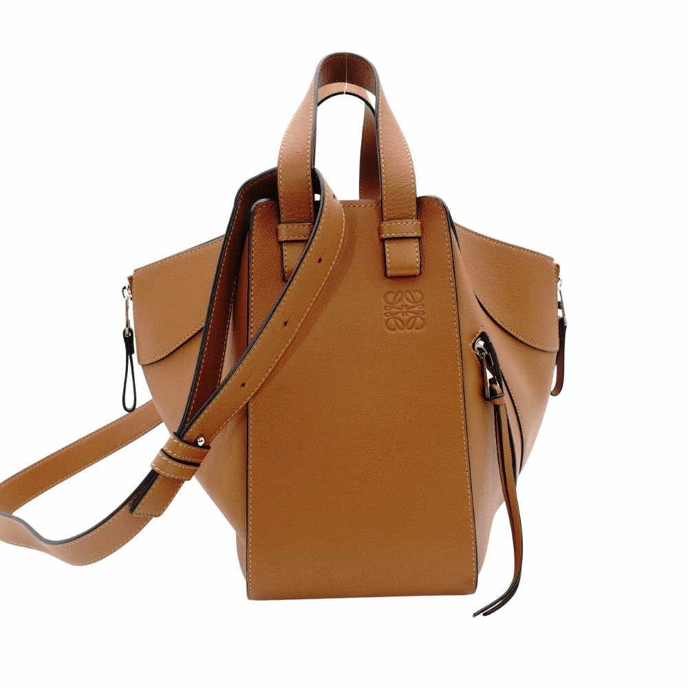 Unused LOEWE Hammock Small Brown Leather 2-Way Shoulder Handbag Brown 7-12-015