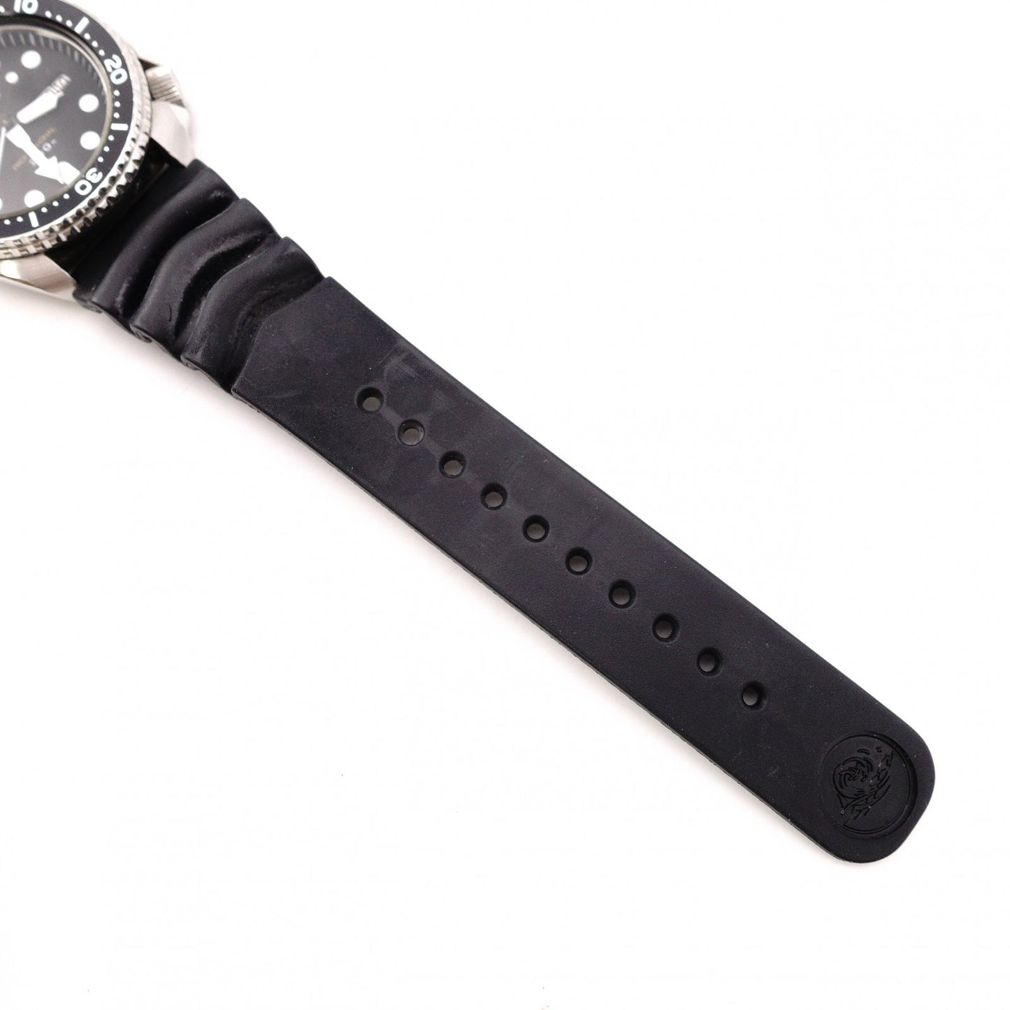 SEIKO Quartz Diver's Watch, Stainless Steel/Rubber, Black