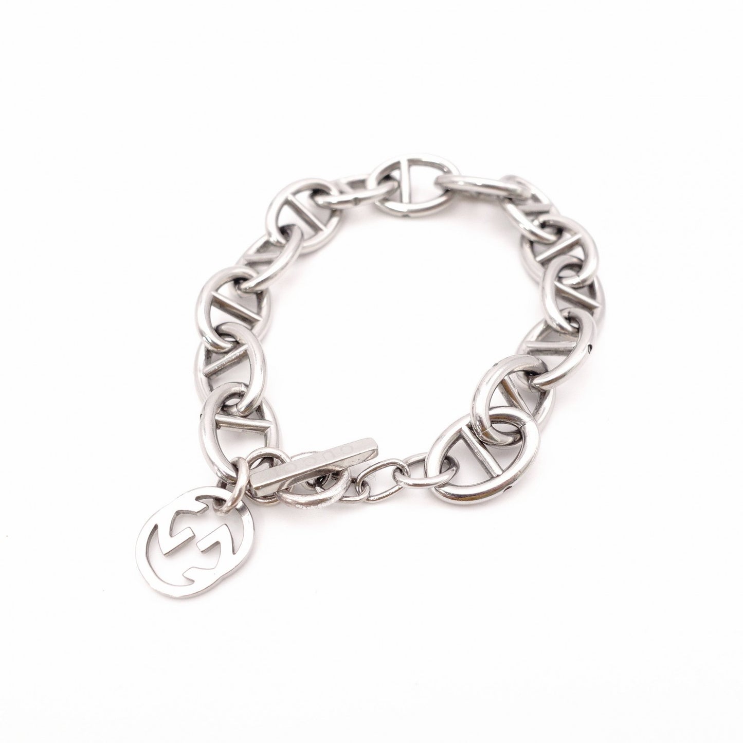 GUCCI Anchor Chain Tom Ford Era Bracelet Metal Silver