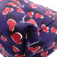 GUCCI Heartbeat Tote Bag, Canvas and Leather, Navy, Heart-Patterned Shoulder Bag