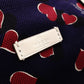 GUCCI Heartbeat Tote Bag, Canvas and Leather, Navy, Heart-Patterned Shoulder Bag