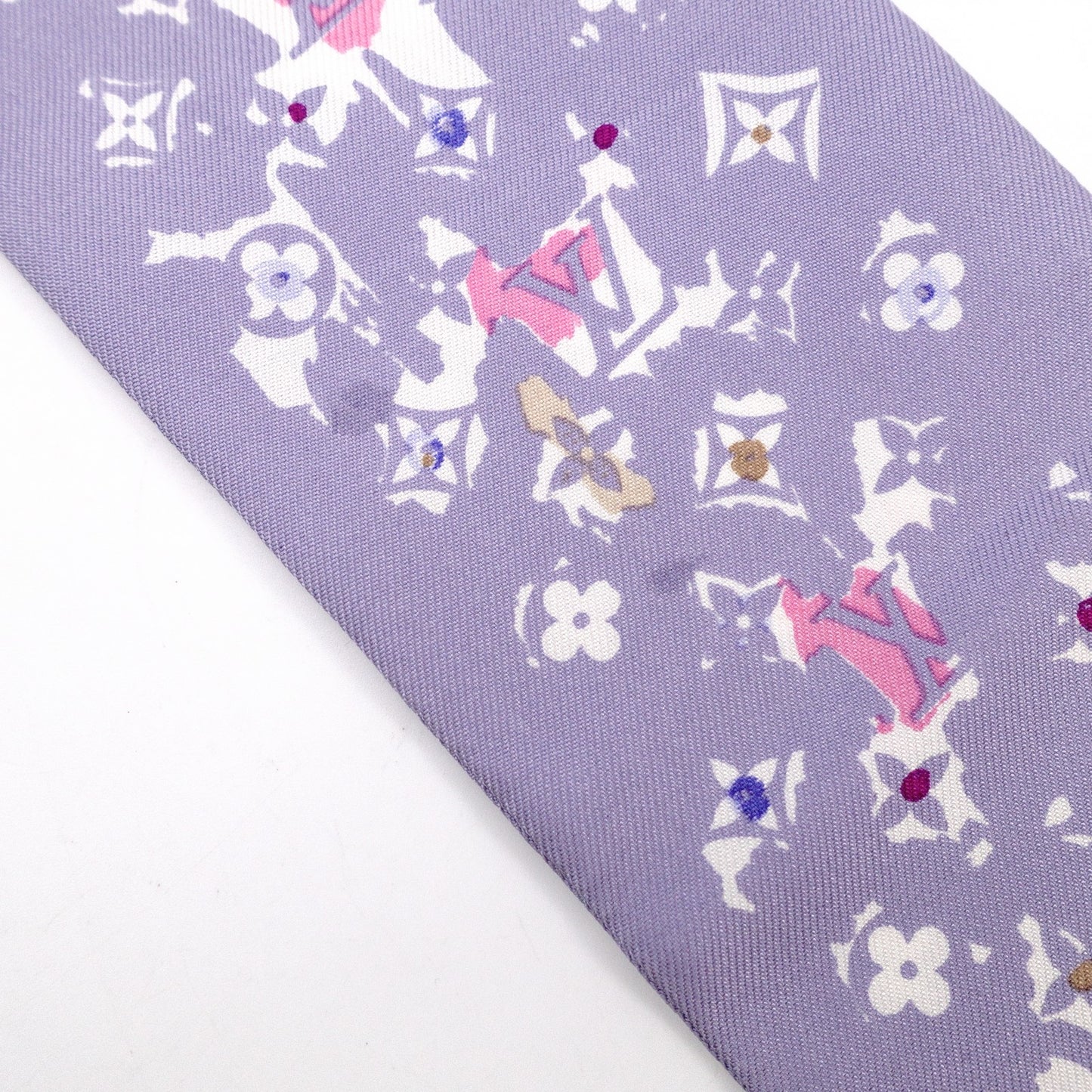 LOUIS VUITTON Twilly Scarf, Silk, Purple