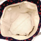 GUCCI Heartbeat Tote Bag, Canvas and Leather, Navy, Heart-Patterned Shoulder Bag