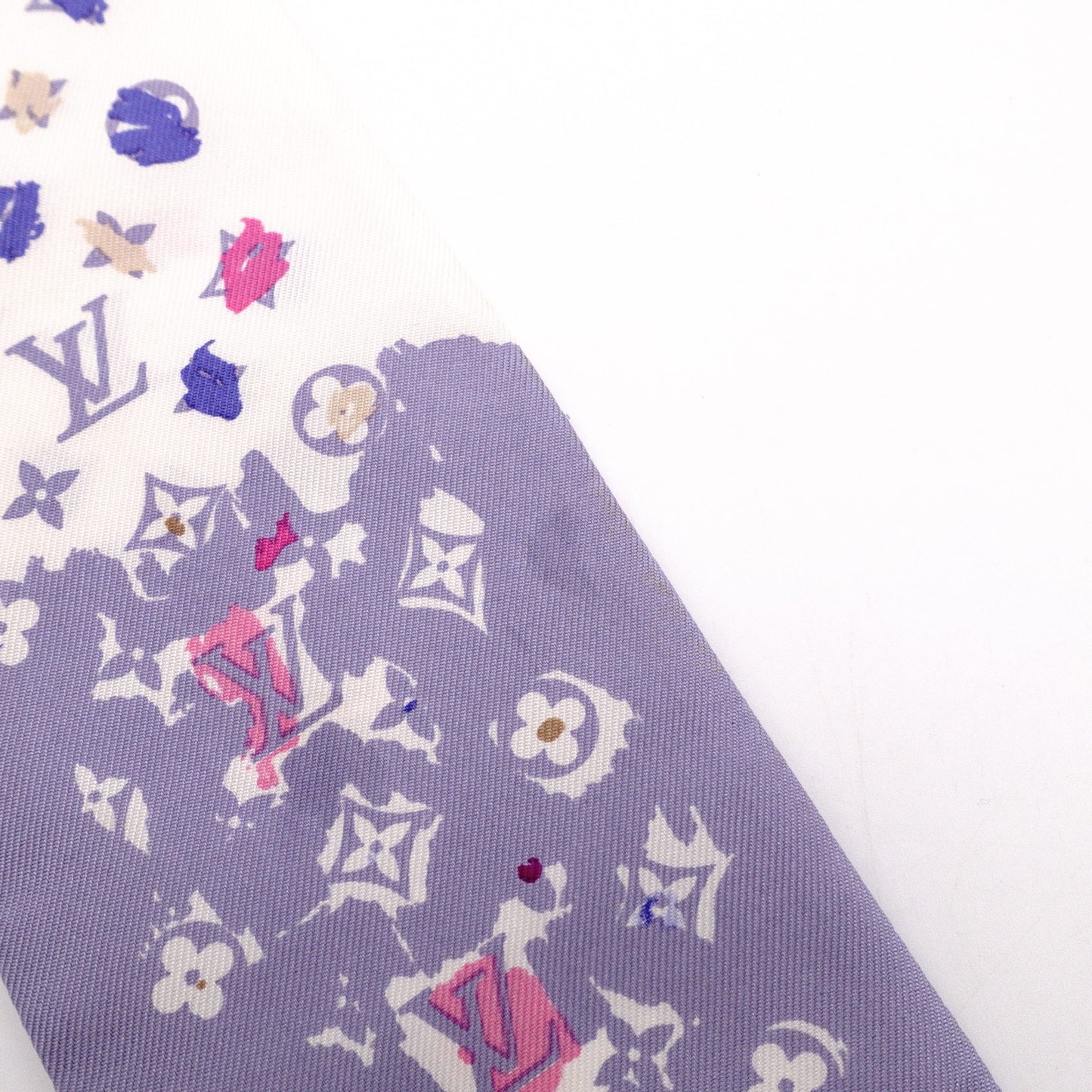 LOUIS VUITTON Twilly Scarf, Silk, Purple
