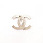 CHANEL Coco Mark Brooch Metal Silver Rhinestone
