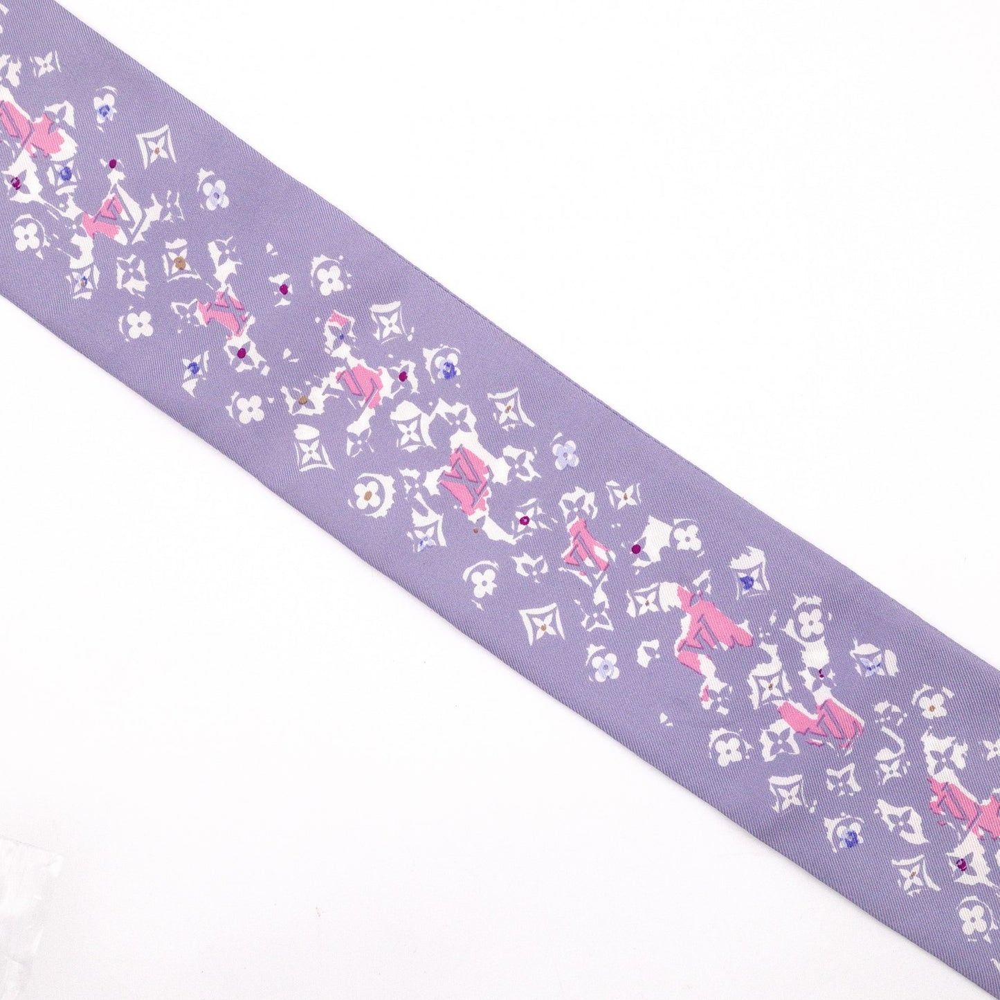 LOUIS VUITTON Twilly Scarf, Silk, Purple