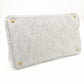 PRADA Canapa Tote Canvas Medium Handbag Gray Denim 2-Way Shoulder 7-11-277