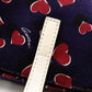 GUCCI Heartbeat Tote Bag, Canvas and Leather, Navy, Heart-Patterned Shoulder Bag