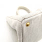PRADA Canapa Tote Canvas Medium Handbag Gray Denim 2-Way Shoulder 7-11-277