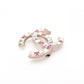 CHANEL Coco Mark Brooch Metal Silver Rhinestone