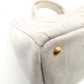 PRADA Canapa Tote Canvas Medium Handbag Gray Denim 2-Way Shoulder 7-11-277