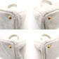 PRADA Canapa Tote Canvas Medium Handbag Gray Denim 2-Way Shoulder 7-11-277