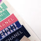 CHANEL Twilly Scarf, Silk, Multicolor, White, Logo