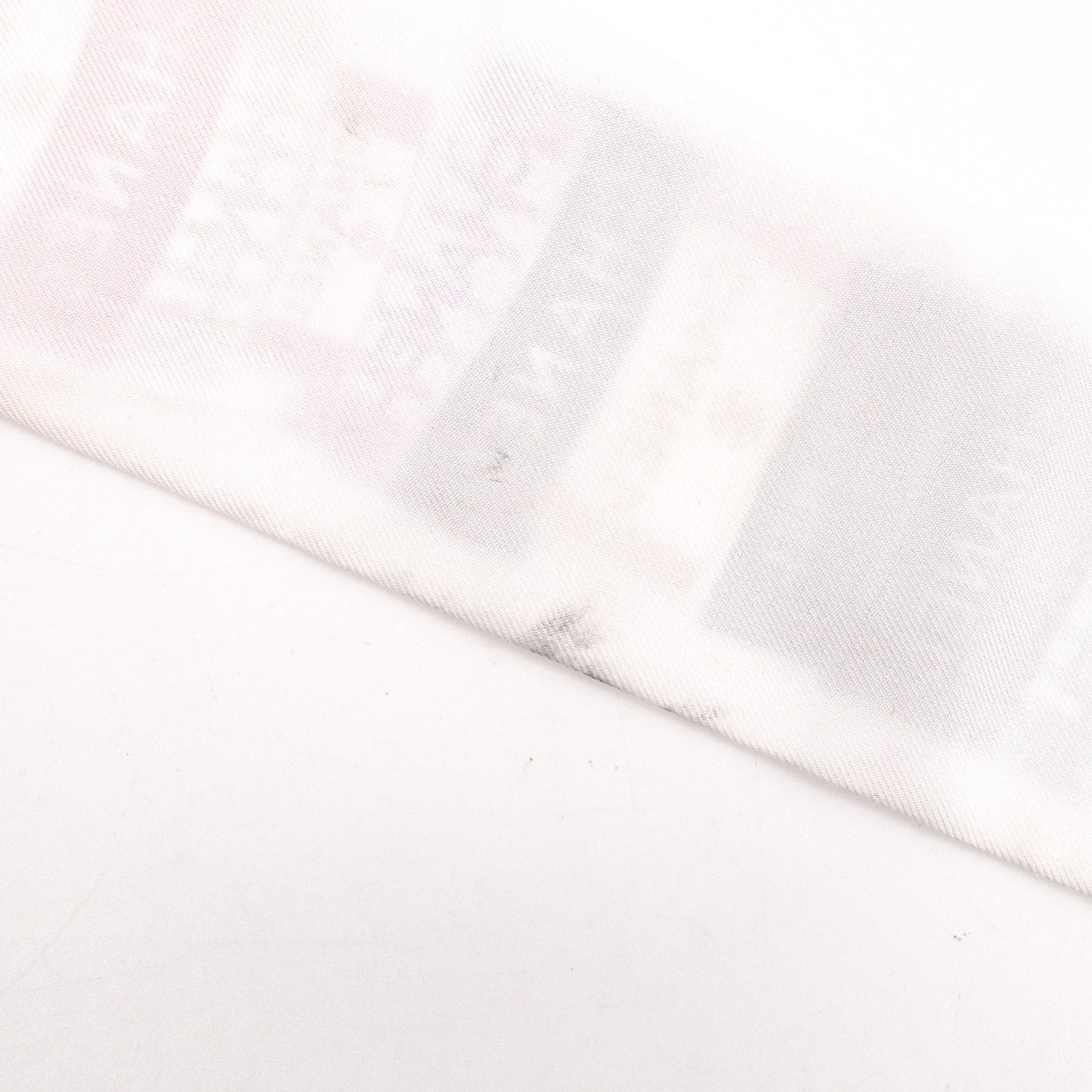 CHANEL Twilly Scarf, Silk, Multicolor, White, Logo