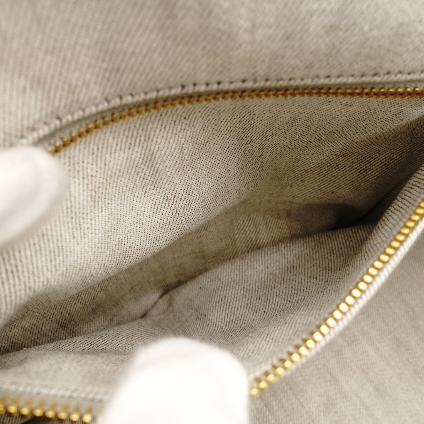 PRADA Canapa Tote Canvas Medium Handbag Gray Denim 2-Way Shoulder 7-11-277