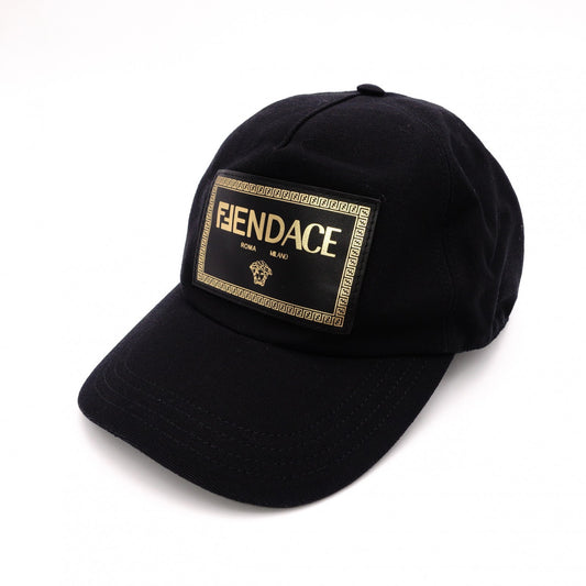 FENDI Fenderce Canvas Black Size 58