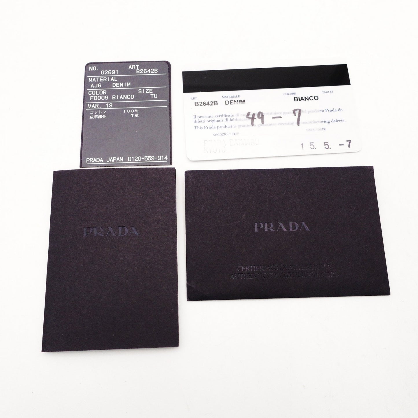 PRADA Canapa Tote Canvas Medium Handbag Gray Denim 2-Way Shoulder 7-11-277