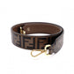 FENDI Strap Leather FF Logo Gold Hardware Reversible