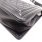CHANEL Matelassé Boy Chanel Shoulder Bag, Leather, Black, Crossbody