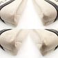 Chloe Woody Medium Tote Canvas Shoulder Bag Beige × Navy Leather 7-10-1054