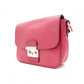 MIU MIU Madras Shoulder Bag, Leather, Pink, Crossbody, Silver Hardware