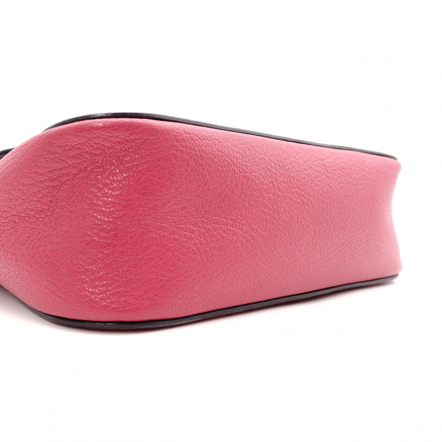 MIU MIU Madras Shoulder Bag, Leather, Pink, Crossbody, Silver Hardware