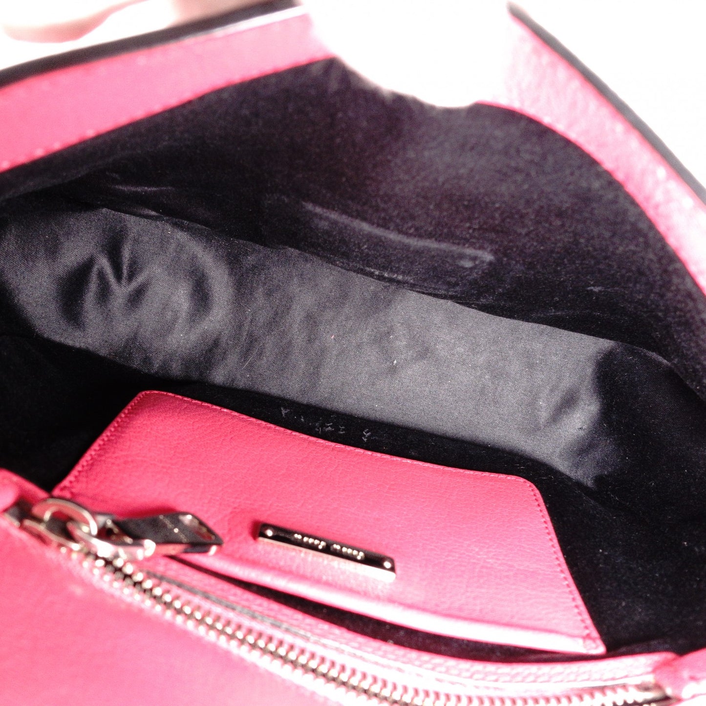 MIU MIU Madras Shoulder Bag, Leather, Pink, Crossbody, Silver Hardware