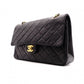 CHANEL Matelassé Classic Lambskin Shoulder Bag, Leather, Black, Gold Hardware