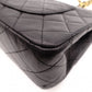 CHANEL Matelassé Classic Lambskin Shoulder Bag, Leather, Black, Gold Hardware