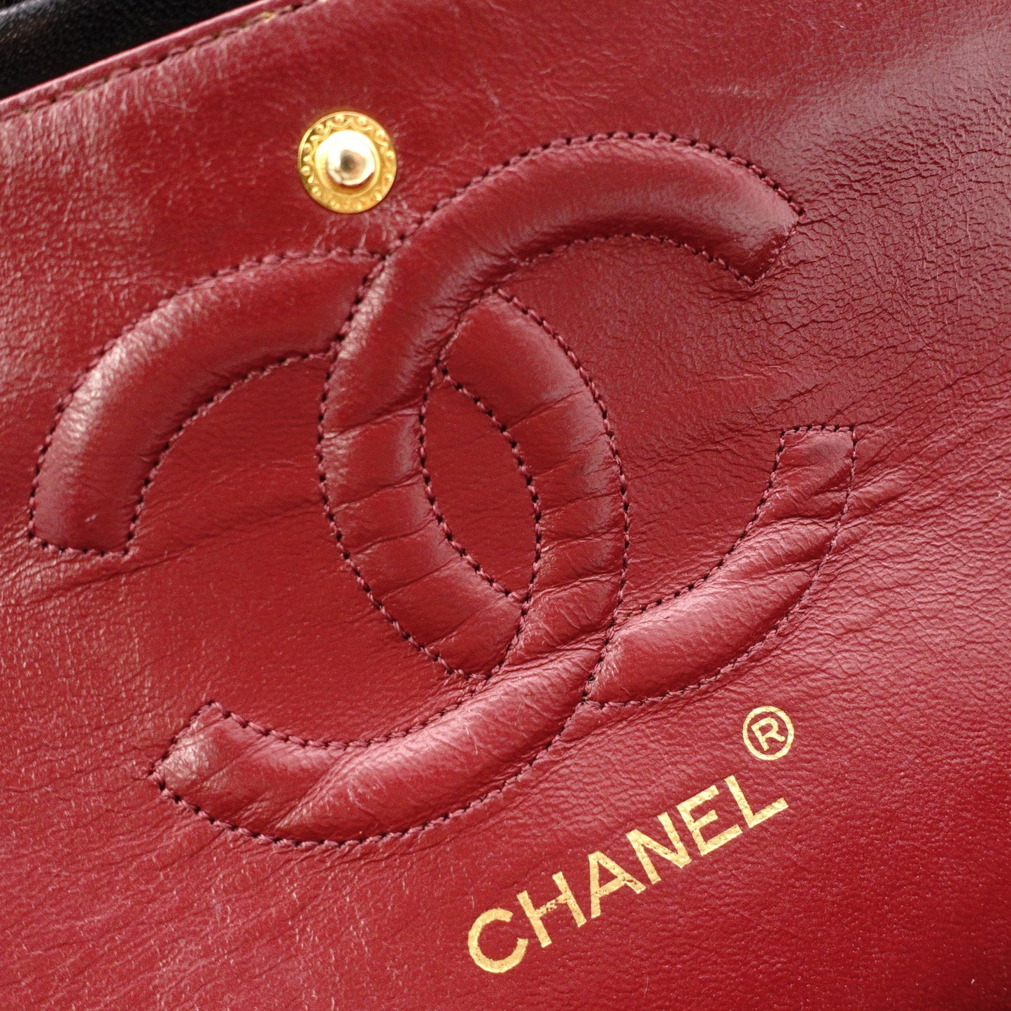 CHANEL Matelassé Classic Lambskin Shoulder Bag, Leather, Black, Gold Hardware