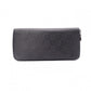LOUIS VUITTON Zippy Vertical Damier Infini Long Wallet, Leather, Black