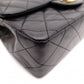 CHANEL Matelassé W-Flap Lambskin Chain Shoulder Bag, Black, Women's