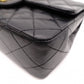 CHANEL Matelassé W-Flap Lambskin Chain Shoulder Bag, Black, Women's