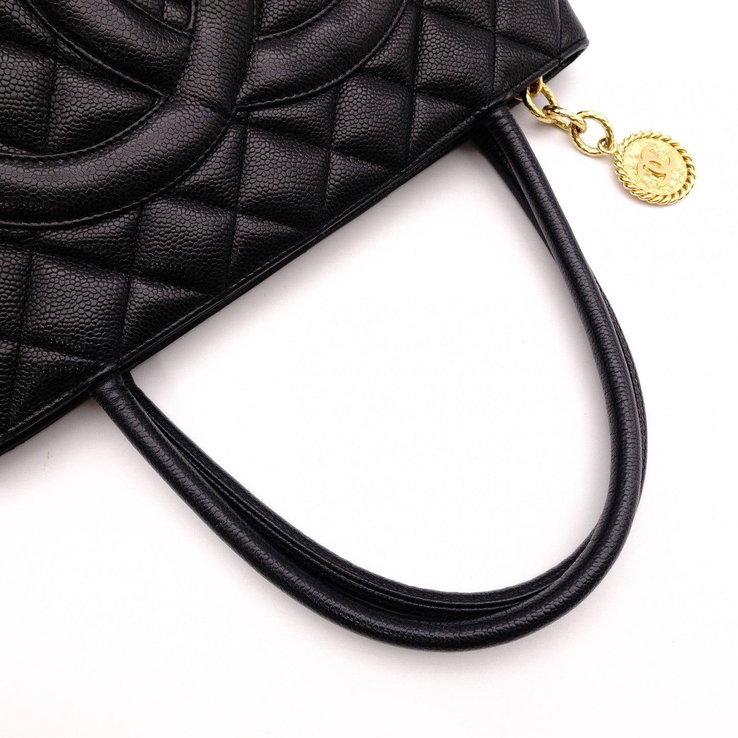 CHANEL Medallion Tote Bag, Leather,Gold Hardware
