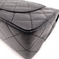 CHANEL Matelassé W-Flap Lambskin Chain Shoulder Bag, Black, Women's